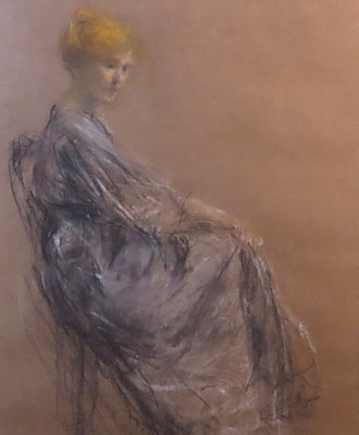 Graceful Female Sitter, Drawings by Glenn Cooper Henshaw