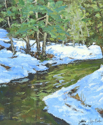 Winter Stream, Paintings by Lynn Baker