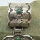 Sterling Concho Pendant set with Natural Green Nevada Turquoise, Jewelry by Lawrence F. Archuleta