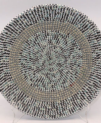 African Coiled Basket, Baskets by Artist Unknown
