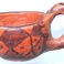 Black on Red Pottery Cup, Pottery by  Tohono O'Odham