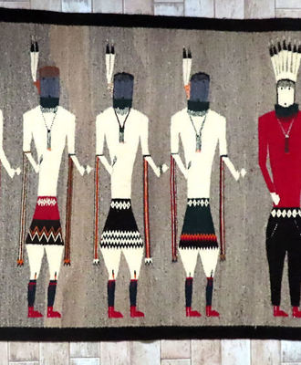 1940's Yeibichai weaving, Textiles by  Navajo