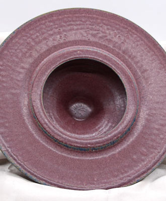 Saturn-Like White Stoneware Vessel, Pottery by  Wagner