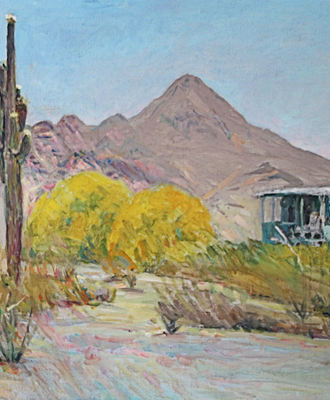 Artist's Desert Studio, Paintings by Erna Lange