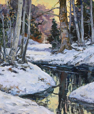 Winter Stream 2  Northern Arizona , Paintings by Lynn Baker