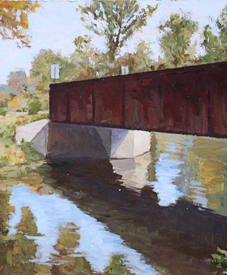 Claire River Bridge Wisconsin, Paintings by Lynn Baker