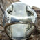 1930's  Ingot Silver Ring with Amber-Hued Phenolic Resin Cabochon, Jewelry by  Navajo