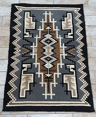 Two Grey Hills Variant Weaving, Textiles by   Navajo weaver