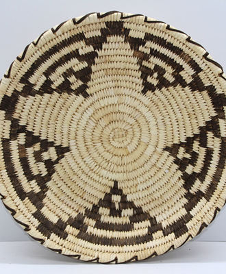 Five Petal Design Basket in Martynia, Baskets by  Tohono O'Odham