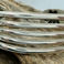 Five Bar Sterling Cuff with Fluted Repousse Button Terminals, Jewelry by John Begay