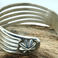 Five Bar Sterling Cuff with Fluted Repousse Button Terminals, Jewelry by John Begay