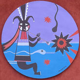 Flute Player with Tad Pole, Paintings by David Chethlahe Paladin