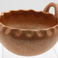 Micaceous Bowl with Single Handle and Scalloped Rim, Pottery by  Illegible