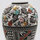 Tall Butterfly Decorated Pottery Vase, Pottery by Emil Chino