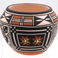Small Polychrome Jar with Turtle Designs, Pottery by Emil Chino