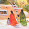 New Mexico pueblo scene, Paintings by Marilu Norden