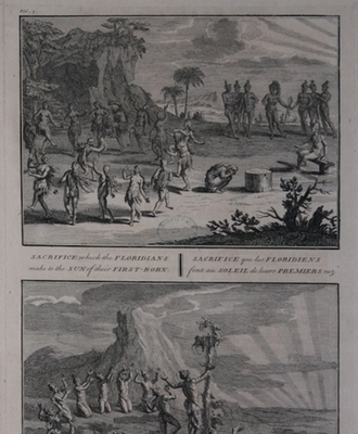 Sacrifice which the Floridians make to the Sun, Prints by Bernard  Picart