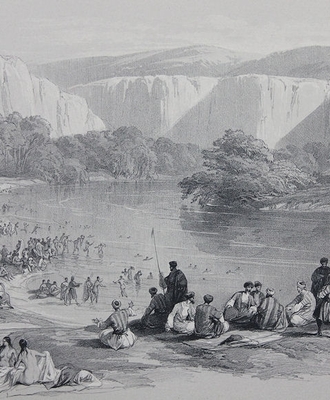 Banks of the Jordan (The Immersion of the Pilgrims), Prints by David Roberts