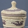 Knob Lidded Basket with Four Seabirds, Baskets by  Makah Tribe