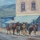 Saddling Up in a Western Town, Paintings by  Slacumb