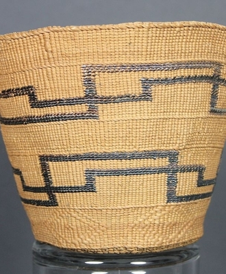 Two Tone Interlocking Decoration  , Baskets by  Tlingit