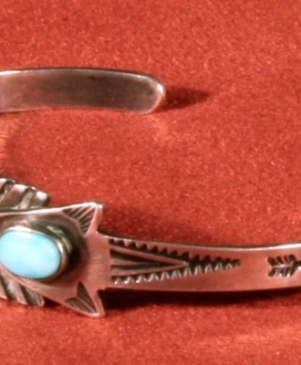 Harvey Company Style Arrow Cuff Bracelet, Jewelry by  Navajo