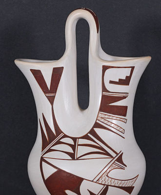 Frogwoman Double Spouted Jar, Pottery by Joy Navasie
