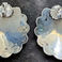 Hand-Stamped Sterling Silver Earrings with Turquoise Cabochons, Jewelry by  Navajo