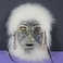 Elegant Caribou Skin Mask with Seal Eye Lashes, Masks by Dora   Buchea