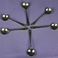 Six Sterling Silver English Salt Spoons with Shell Design, Metal by William Aitken