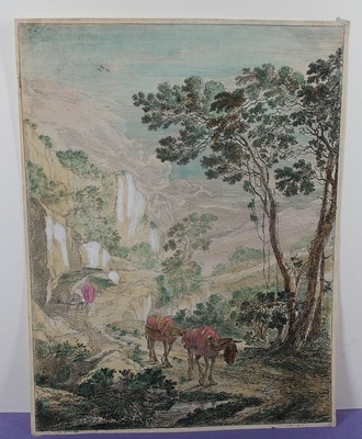 The Two Mules from Rocca Aquatico near Ancoma, Prints by Jan Both