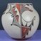 Deer Dancers Back and Side View on a Jar, Pottery by Marcellus and Elizabeth  Medina