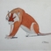 An Art Deco Style Feline Depiction, Paintings by Josephine Pitkin