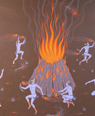 Extraordinary Fire Dancers, Paintings by Jerry Lee