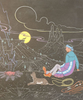 Night Camping, Paintings by Jerry Lee
