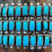 1930's 3 Row Ingot Silver Cuff with Fox Turquoise, Jewelry by  Zuni