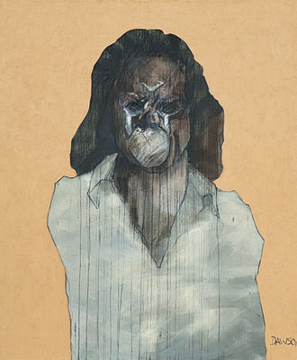 Untitled Portrait of Fritz Scholder, Paintings by John Dawson