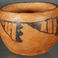 Black on Red Pottery Bowl, Pottery by Tohono O'Odham