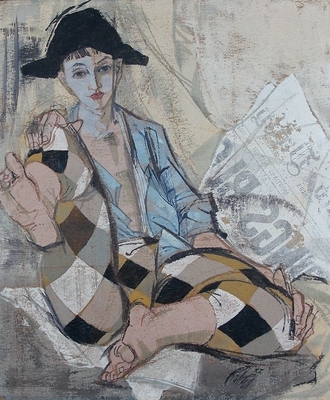 Harlequin and the Daily News, Paintings by Chris Ritter