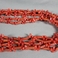 Five Strands of Natural Orange Red Coral, Jewelry by  Navajo