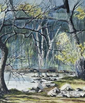 Saucon Creek at Hellerton, Paintings by Paul Remely