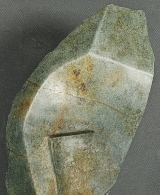 Serpentine Narrow Face, Sculpture by Victor Fire