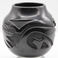 Richly Carved Blackware Jar, Pottery by Flora Naranjo