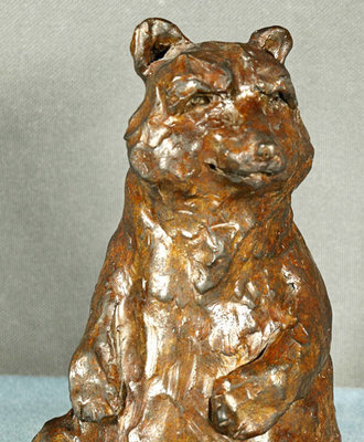 Adorable Seated Bear, Sculpture by Joffa Kerr