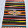 Vibrant Saltillo-Style Serape Textile 1940's, Textiles by Artist Unknown