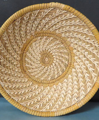 Open Coil Wheat Stitch Basketry Bowl, Baskets by  Tohono O'Odham