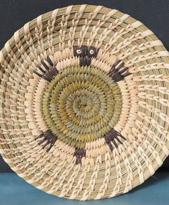Open Coil Plaque Featuring Turtle Design, Baskets by Mary  Pablo