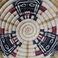 Coiled Basketry Plaque Featuring Left Hand Kachina Heads, Baskets by Irene Lomayaktewa