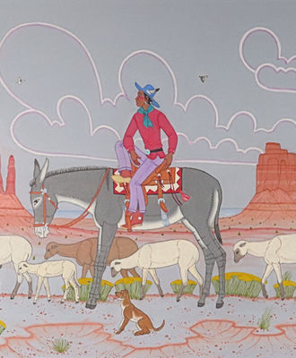 Tending Sheep in the Afternoon, Paintings by Jerry Lee