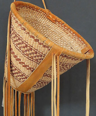 White Mountain Apache Burden Basket, Baskets by Apache